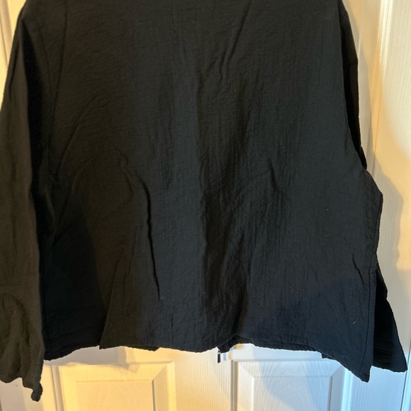 Eileen Fisher Cotton/Viscose Jacket Black Size XL - Picture 6 of 7